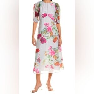 Ted Baker Floral A-Line Midi Dress
